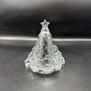 Vintage Cristal D'Arques Christmas Tree Tealight Candle Holder